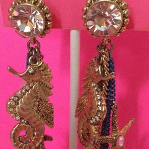 Betsey Johnson long nautical earrings